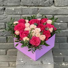 Цветочная композиция из Розы в коробке в Томаровке