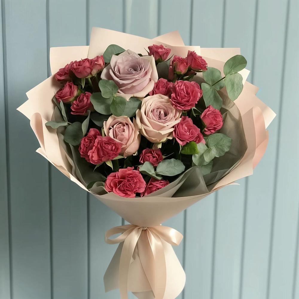 Букет цветов из: Гвоздики и Розы в Томаровке