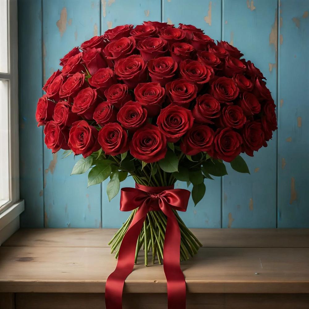 Букет Красные розы Блэк Меджик в Томаровке