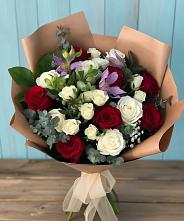 Букет цветов из:  Розы и Альстромерии в Томаровке