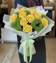 Букет цветов из:  Хризантемы и Розы в Томаровке