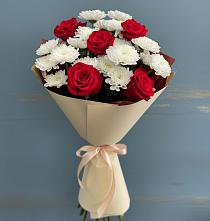 Букет цветов из:  Розы и Хризантемы в Томаровке