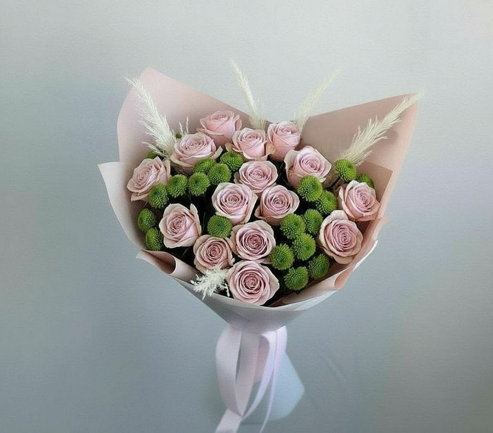 Букет цветов из: Розы и Хризантемы в Томаровке