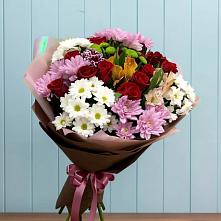 Букет цветов из:  Розы, Хризантемы и Альстромерии в Томаровке