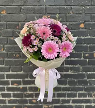 Букет цветов из:  Герберы и Хризантемы в Томаровке