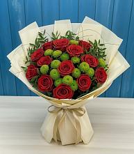 Букет цветов из:  Розы и Хризантемы в Томаровке