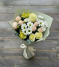 Букет цветов из:  Альстромерии, Розы и Хризантемы в Томаровке