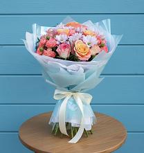 Букет цветов из:  Хризантемы и Розы в Томаровке