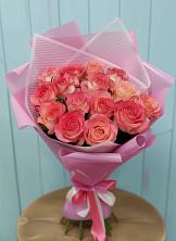 Букет 15 Розовых роз Равель в Томаровке