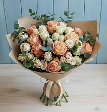 Букет цветов из:  Альстромерии и Розы #REPLACE_PRED# Томаровке